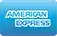 American Express logo on a blue button